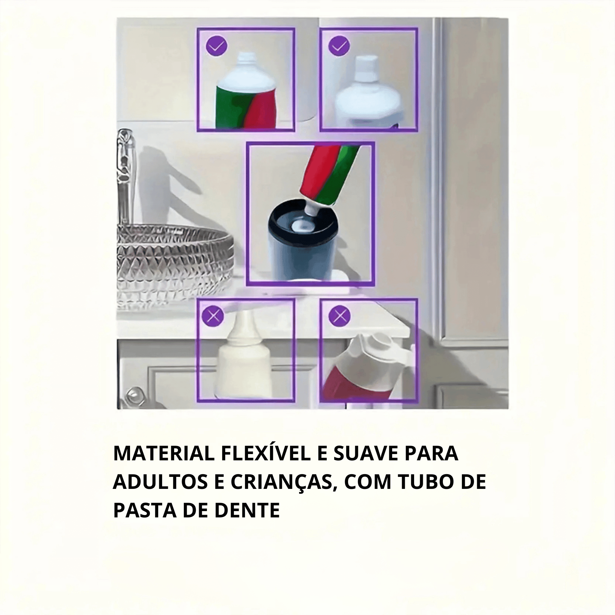 Esterilizador UV de Escova de Dente + Dispenser - Houzzi