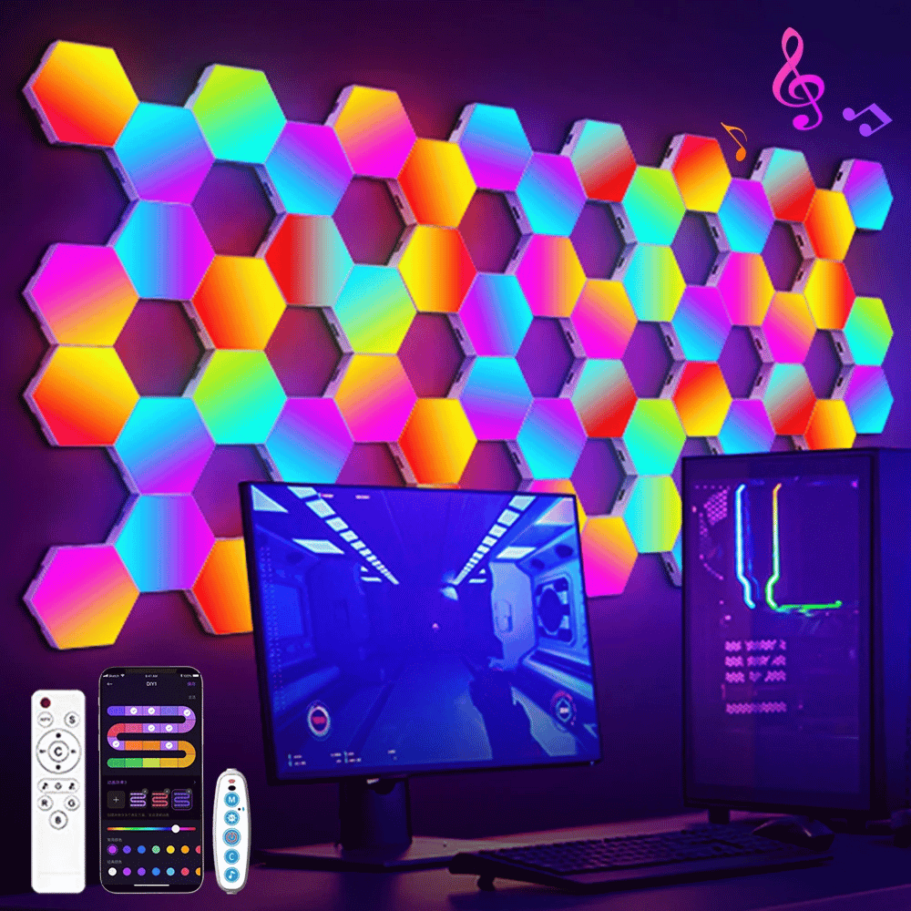 Painel de LED Hexágonal - Houzzi