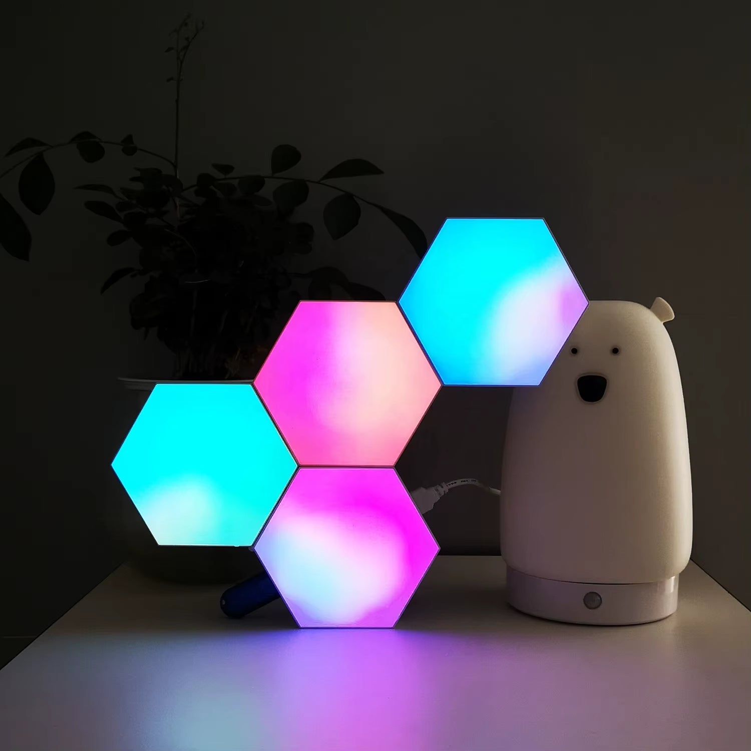 Painel de LED Hexágonal │Houzzi - Houzzi
