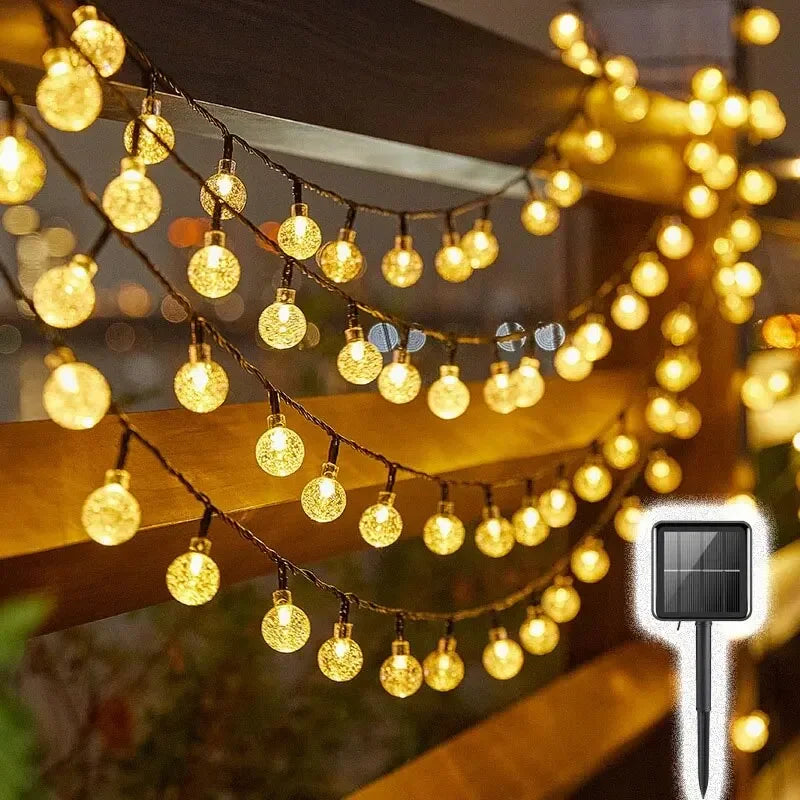 Varal de Lâmpadas com Carregamento Solar│Houzzi - Houzzi